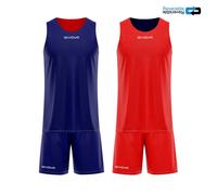 Ensemble maillot et short réversible Givova Bleu S