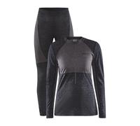 Craft Sportswear Ensemble sous-vêtement Core Wool Mix manches longues et legging Femme Noir XS
