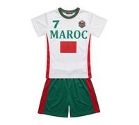 Ensemble Maillot + Short Football Enfant - Version Supporter Maroc - blanc - Blanc 10 ans