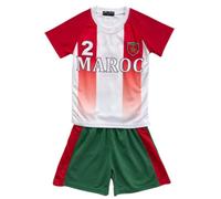 Ensemble Maillot + Short Football Enfant - Version Supporter Maroc - blanc - - Blanc 12 ans