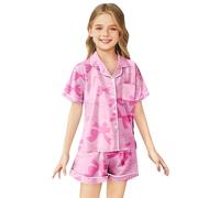 Ensemble Maison Fille Noeud Imprimé Pyjama Nuit Décontracté Confortable Vêtements Enfant 2-13Y Deux Pièces Haut Pantalon(10-11 Years)