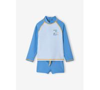 VERTBAUDET Ensemble Manches Longues Short Anti UV Bleu Azur 14A