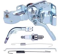 Ensemble Manette pour Moteur Honda GX160 GX200 GX140 168F 5.5/6.5HP, ADEFOL Manette Gaz + Bras Régulateur + Tige Régulateur + Régulateur Printemps + Printemps + Bougie Allumage 6 in 1