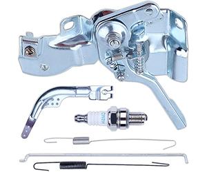Ensemble Manette pour Moteur Honda GX160 GX200 GX140 168F 5.5/6.5HP, ADEFOL Manette Gaz + Bras Régulateur + Tige Régulateur + Régulateur Printemps + Printemps + Bougie Allumage 6 in 1