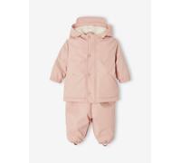 Ensemble manteau + salopette de pluie bébé rose poudré 18M(81CM)