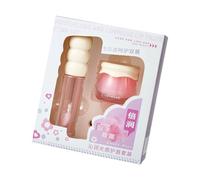 Ensemble masque à lèvres et gloss pour femmes, modèles hydratants et repulpants, adoucit les lèvres sèches et hydratantes, soin de nuit