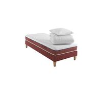 Ensemble matelas 100% latex, sommier, pieds, couette et oreiller Crépuscule 600 - 80x210