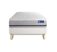 Ensemble matelas 120x190 ACTIMEMO SOFT 3zones de confort + sommier KIT blanc