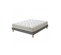 Ensemble matelas 140 x 200 - 100% latex 3 zones PURE avec sommier gris