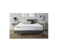 Ensemble matelas 140 x 200 cm Memo - Mousse à mémoire de forme - Ep : 20 cm - Ferme - sommier kit Gris
