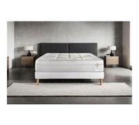 Ensemble matelas 140 x 200 cm Vingt-Huit - Ressorts ensachés et mémoire de forme - Ep : 28 cm - Equilibré - sommier Blanc G