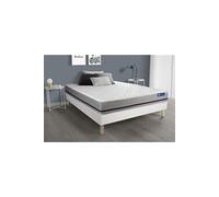 Ensemble matelas 140x190 ACTIFLEX SOFT 3zones de confort + sommier KIT blanc