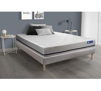 Ensemble matelas 140x190 ACTIFLEX SOFT 3zones de confort + sommier KIT gris