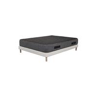 AB Matelas - Ensemble Matelas mousse Cosmos Black - 140x190cm - accueil mémoire de forme et Sommier Blanc