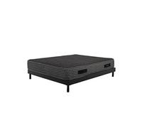 AB Matelas - Ensemble Matelas mousse Cosmos Black - 140x190cm - accueil mémoire de forme et Sommier kit gris