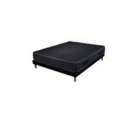 AB Matelas - Ensemble Matelas mousse Cosmos Black - 140x190cm - accueil mémoire de forme et Sommier noir