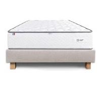 Ensemble Matelas 140x200 cm, Iris, 20 cm, mémoire de forme, ferme, face été/hiver + sommier beige ep20cm G