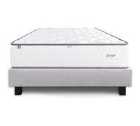 Ensemble Matelas 140x200 cm, Iris, 20 cm, mémoire de forme, ferme, face été/hiver + sommier gris ep20cm G