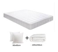 Ensemble matelas 140x200 cm - Mémoire de forme - 20 cm - Ferme - Hypoallergénique - 2 places