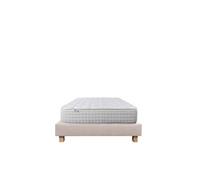 Ensemble Matelas 140x200 cm, Purlux, 26 cm, mousse mémoire de forme, ferme, face été/hiver + sommier beige ep20cm