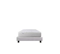 Ensemble Matelas 140x200 cm, Purlux, 26 cm, mousse mémoire de forme, ferme, face été/hiver + sommier gris ep20cm