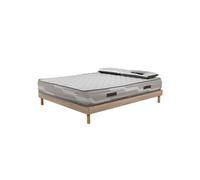 AB Matelas - Ensemble Matelas 140x200cm ressorts ensachés Select - 140x200cm et 2 Oreillers 70x40 et Sommier kit chêne