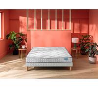 Ensemble matelas 160 x 200 cm et sommier 2 x 80 x 200 cm blanc - Merinos Happy Lit