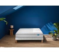 Ensemble matelas 160 x 200 cm et sommier 2 x 80 x 200 cm blanc - Merinos Well Bed