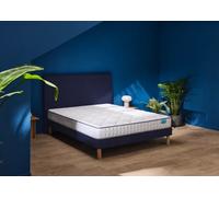 Ensemble matelas 160 x 200 cm et sommier 2 x 80 x 200 cm chine bleu nuit - Merinos Chill Bed