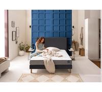Ensemble matelas 160 x 200 cm + sommier 2 x 80 x 200 cm jersey gris fonce - Bultex ensemble universal
