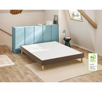Ensemble matelas 160 x 200 cm + sommier 2 x 80 x 200 cm trame marron - Bultex ensemble efficient