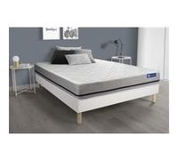 Ensemble Matelas 160x200 Actiflex Soft 3zones De Confort + Sommier Kit Blanc