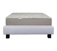 Ensemble Matelas 160x200 cm, Organic Coton, 24 cm, mémoire de forme, ferme, face été/hiver + sommier gris ep20cm