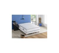 Ensemble matelas sommier 180 x 200 cm Hauteur 24 cm - ressorts ensachés - 7 zones - réversible - fabriqué en Belgique - DEKO DREAM
