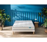 Ensemble matelas 180 x 200 cm et sommier 2 x 90 x 200 cm blanc - Merinos Funny Lit