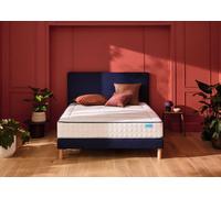 Ensemble matelas 180 x 200 cm et sommier 2 x 90 x 200 cm chine bleu nuit - Merinos Beauty Bed