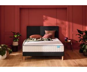 Ensemble matelas 180 x 200 cm et sommier 2 x 90 x 200 cm chine gris anthracite - Merinos Beauty Bed