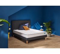 Ensemble matelas 180 x 200 cm et sommier 2 x 90 x 200 cm chine gris anthracite - Merinos Optilit