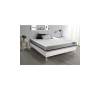 Ensemble matelas 180x200 ACTIMEMO SOFT 3zones de confort + sommier KIT blanc