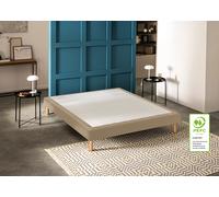 Ensemble matelas 200 x 200 cm + sommier 2 x 100 x 200 cm enduit moka - Bultex ensemble softly
