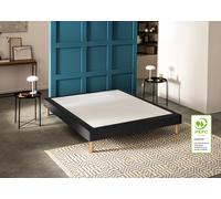 Ensemble matelas 200 x 200 cm + sommier 2 x 100 x 200 cm jersey gris fonce - Bultex ensemble softly