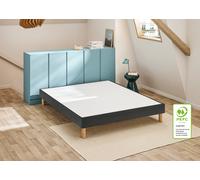 Ensemble matelas 200 x 200 cm + sommier 2 x 100 x 200 cm tisse gris fume - Bultex ensemble basicly