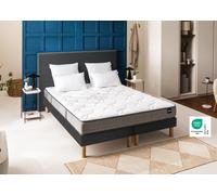 Ensemble matelas 200 x 200 cm + sommier 2 x 100 x 200 cm tisse gris fume - Bultex ensemble universal