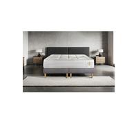 Ensemble matelas 200 x 200 cm Vingt-Huit - Ressorts ensachés - Ep : 28 cm - Equilibré - sommier Gris
