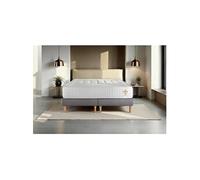 Ensemble matelas 200 x 200 cm Vingt-Quatre - Ressorts ensachés - Ep : 24 cm - Ferme - sommier Gris