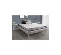Ensemble matelas 200x200 ACTIFLEX SOFT 3zones de confort + sommier KIT gris