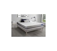 Ensemble matelas 200x200 ACTILATEX SOFT 3zones de confort + sommier KIT gris