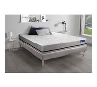 Ensemble matelas 200x200 ACTILATEX SOFT 3zones de confort + sommier KIT gris