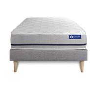 Ensemble Matelas 80x190 Actilatex Soft 3zones De Confort + Sommier Kit Gris
