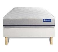 Ensemble matelas 80x190 ACTIMEMO SOFT 3zones de confort + sommier KIT blanc G